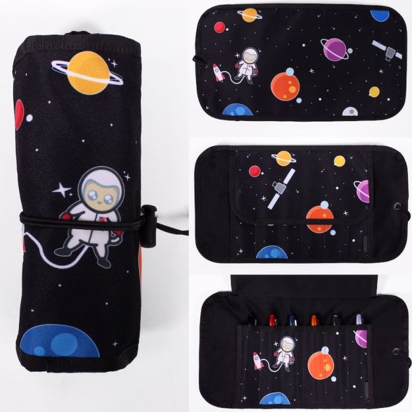 Deluxe Pen Roll - Space Cat