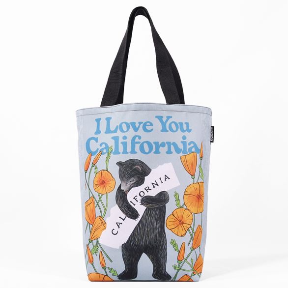 3Fish Studios: California Poppy Bear Grocery Tote