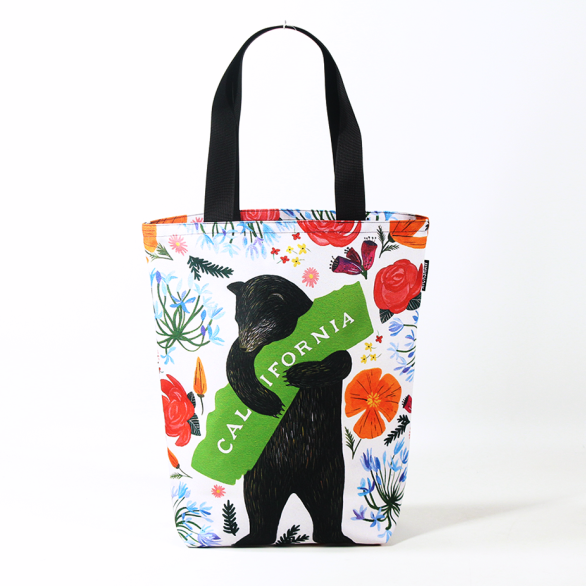 3Fish Studios: California Botany Bear Grocery Tote