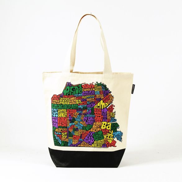 SF Type Map Grocery Tote