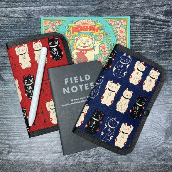 Pocket Notebook Folio - Maneki Neko