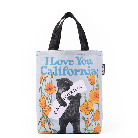 3Fish Studios: California Poppy Bear Mini Tote