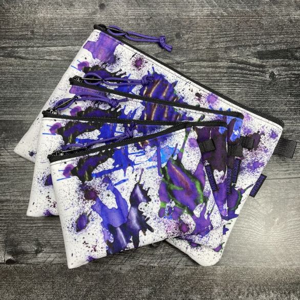 Purple Splatter Utility Pouches