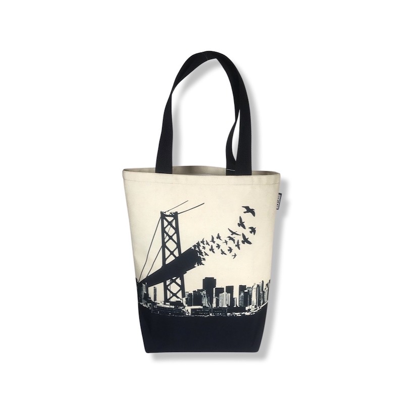 Bay Bridge Birds Digiprint Grocery Tote