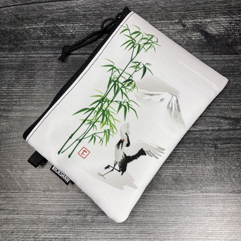 Zipper pouch - Mt Fuji Crane