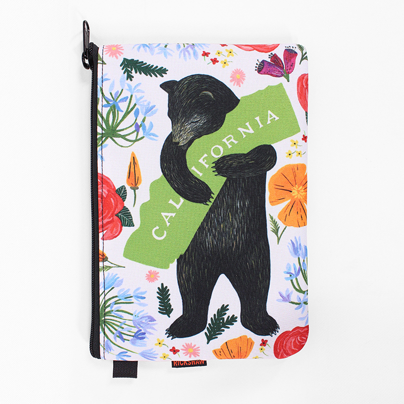 3Fish Studios: California Botany Bear Utility Pouch